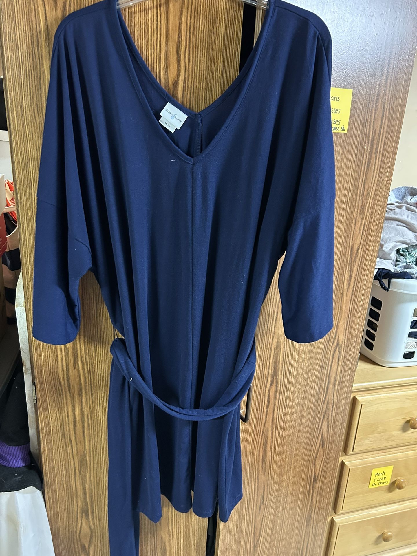 Navy blue dress with belt Size xxl