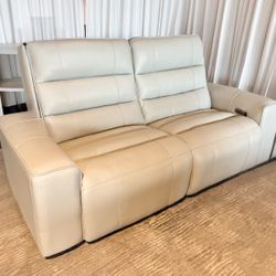 Leather New Top Grain Reclining Loveseat 