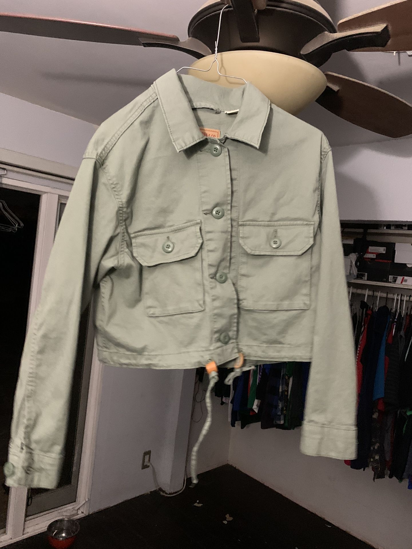 Levi’s 4 Button Crop Cotton Jacket Womans Small 