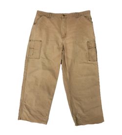 Vintage Carhartt B112 Cargo Pants Mens 38 Tan Canvas Duck Utility Carpenter 90s
