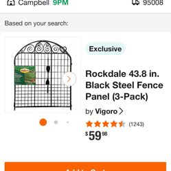garden fence 3 pieces 