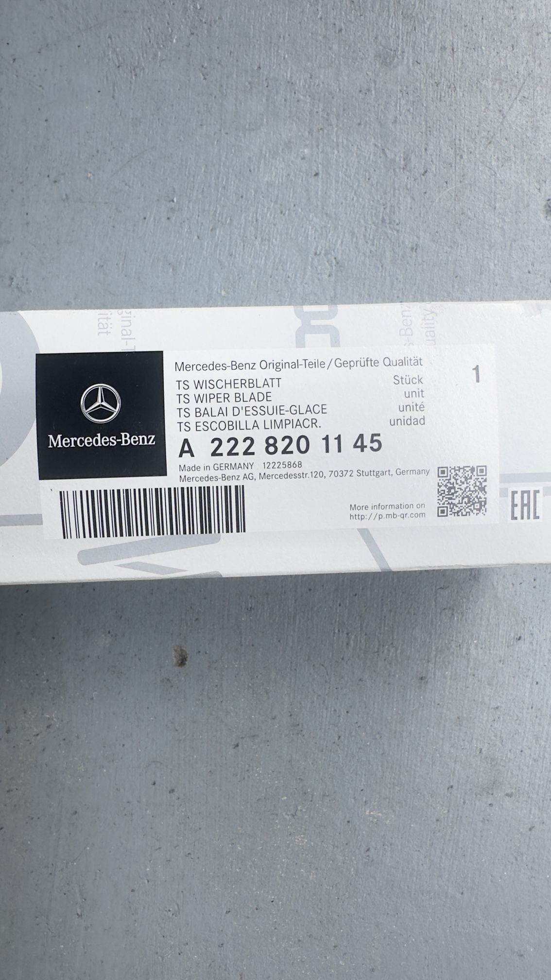 Mercedes S Class windshield wipers