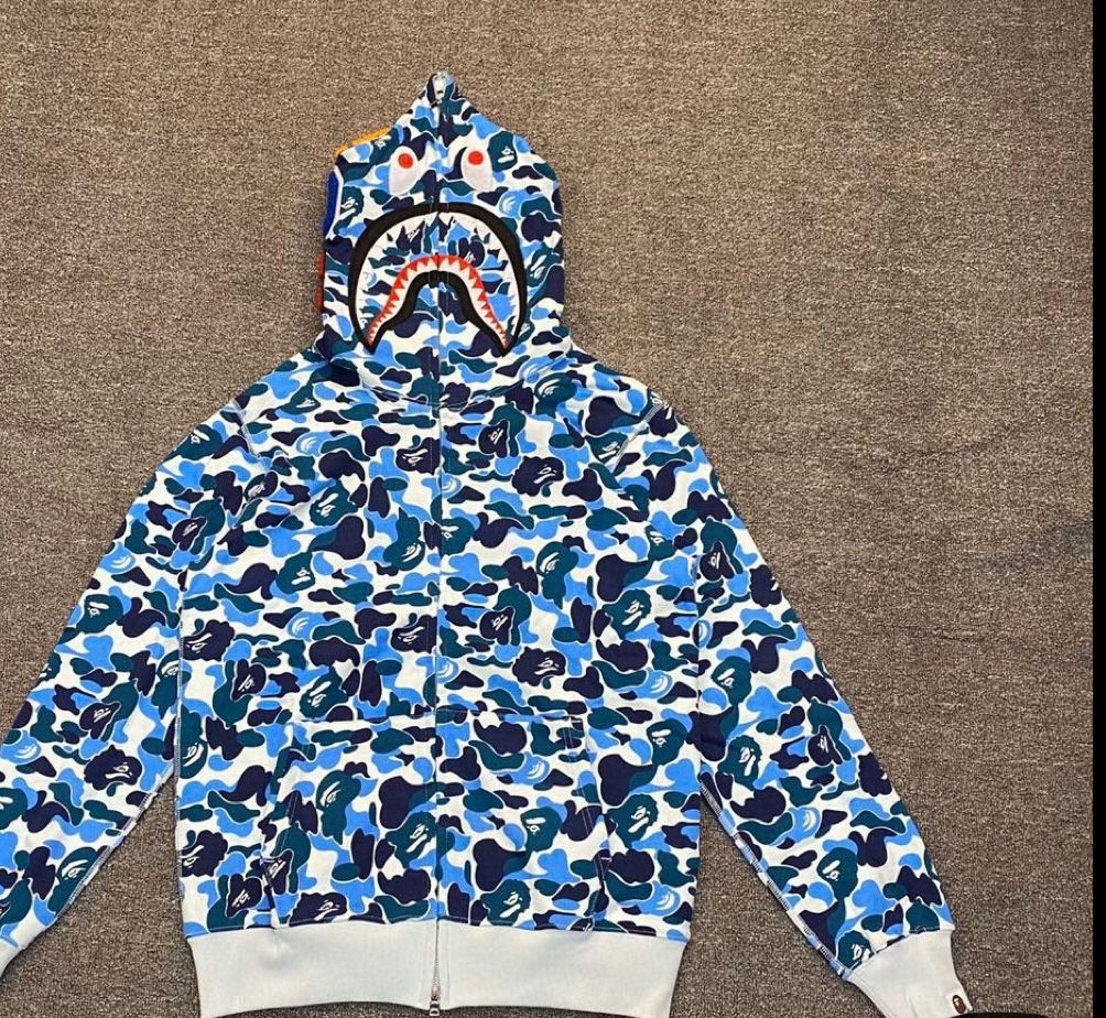 Bape hoodie blue