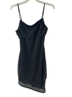 black sparkly angled dress