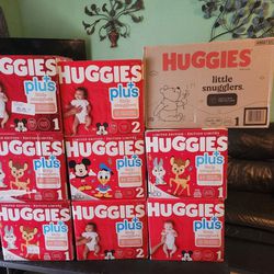 HUGGIES &PAMPERS...$50 EACH BOXES EXTRA LARGE 