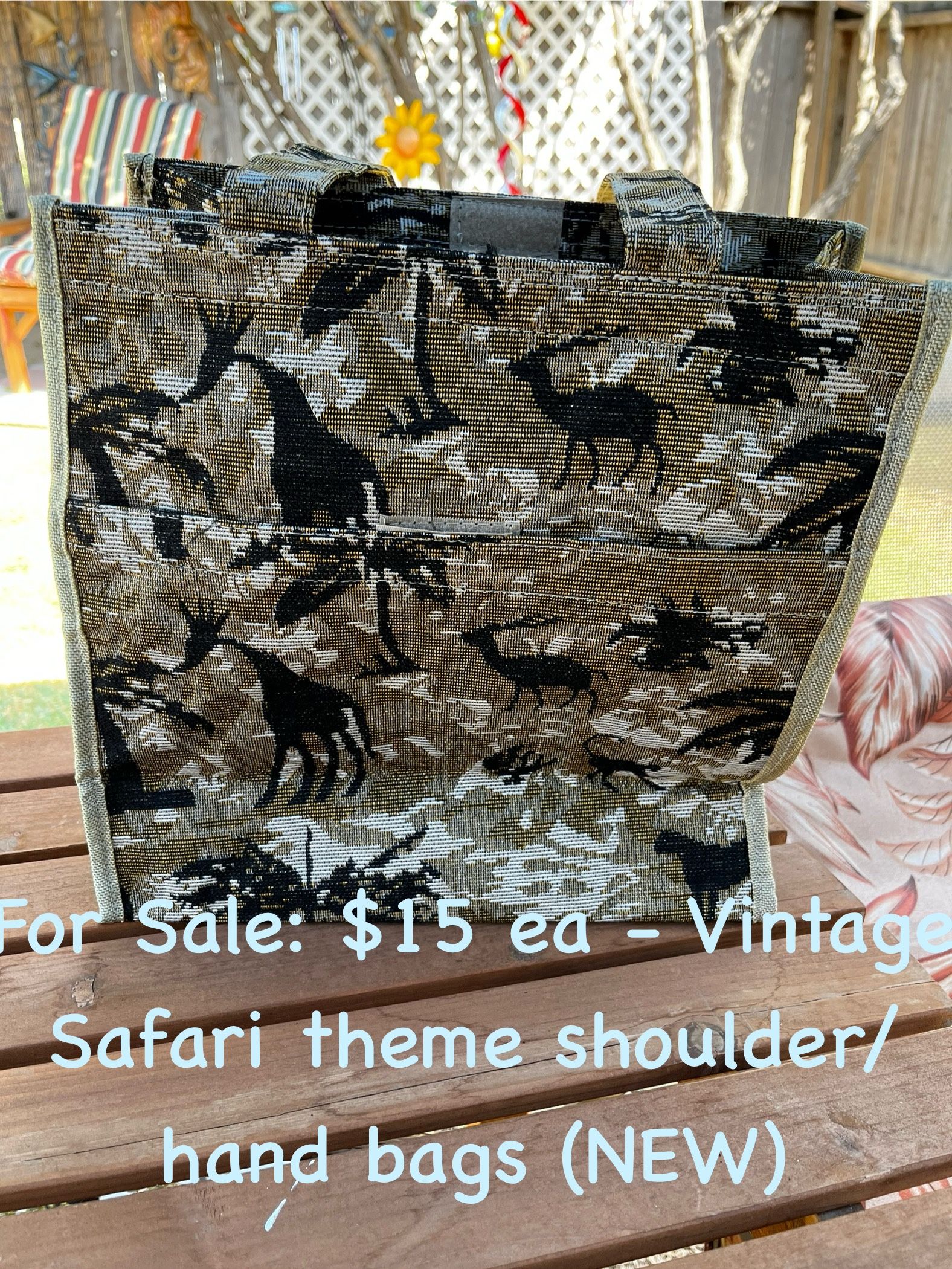 Vintage Safari Print Hand Bag and/or Purse