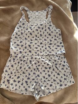 White Floral PJ Set