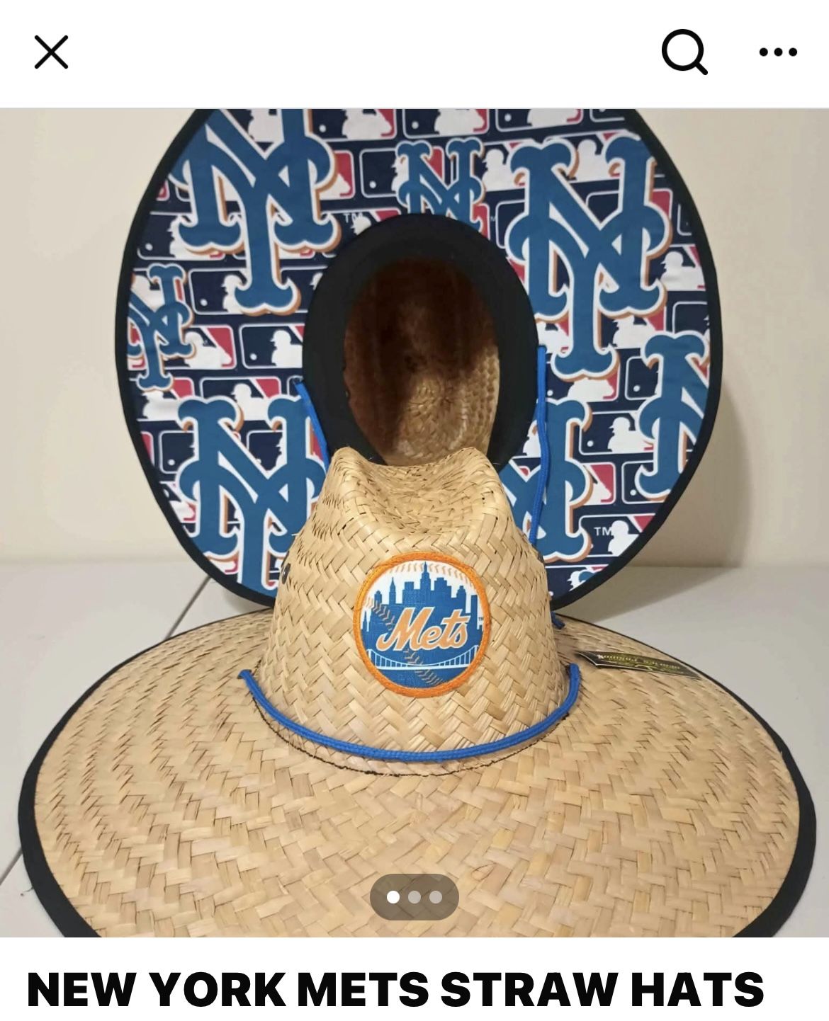 New Your Mets Straw Hat