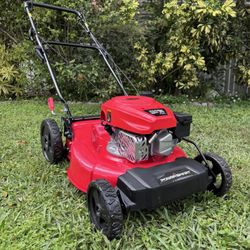 SELF PROPELLED POWER SMART 170CC GAS POWERED ENGINE LAWNMOWER WITH REAR WHEELS DRIVE . 6 POSITIONS OF CUT HIGH. MULCH / REAR DISCHARGE. WORKS FLAWLESS