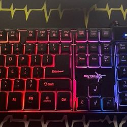 Computer gaming keyboard and mouse set

