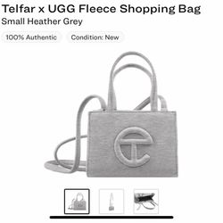 Telfar Small Ugg Fleece Heather Grey Bag