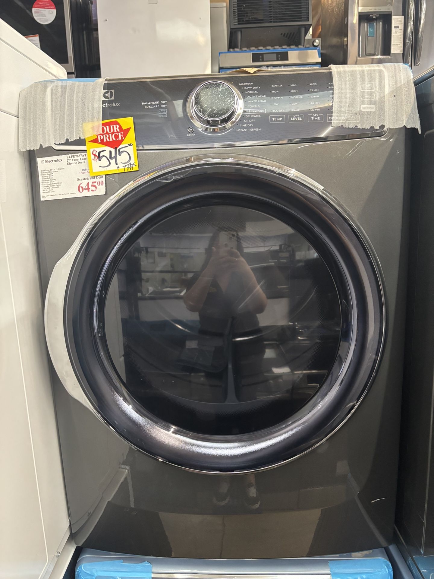 New Electrolux 27” Front Load Electric Dryer