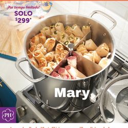 Olla De 40 Qt. Con Divisor Y Parrilla Princess House.  