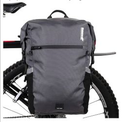 Rhinowalk Bike Bag Waterproof Pannier Bag Convertible - 2 in 1 Bicycle Saddle Bag Shoulder Bag Laptop Pannier Professional Cycling Accessories
