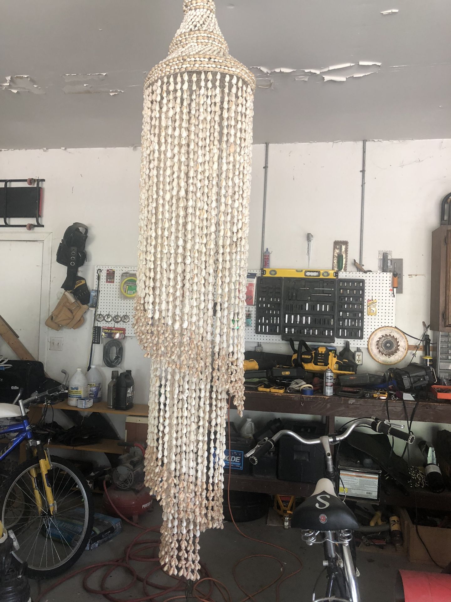 Beautiful Hanging Handmade Seashell Light