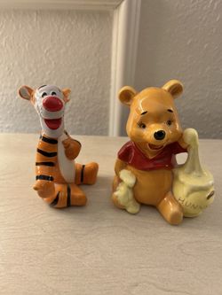 Vintage Winnie the Pooh Bear And Tigger Ceramic Figurines Disney4"