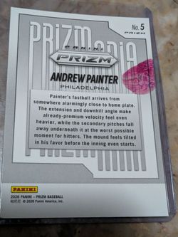 2026 Panini Prizm Andrew Painter Baseball Card #5
