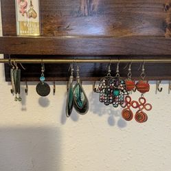 Hand Made Wooden Jewelry Display (Wall Mounted)