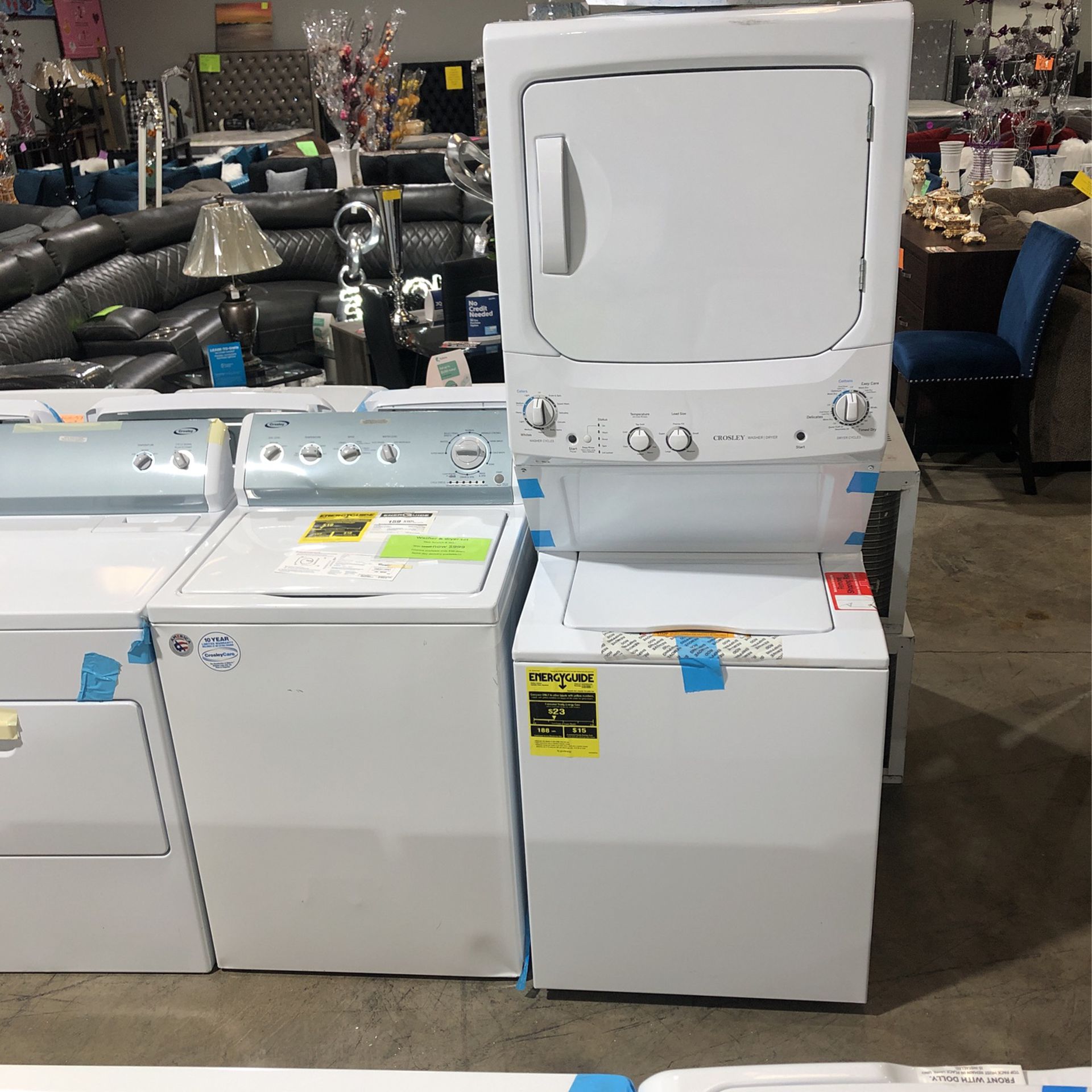 Stackable washer and dryer Finance Available $49 Down Payment 