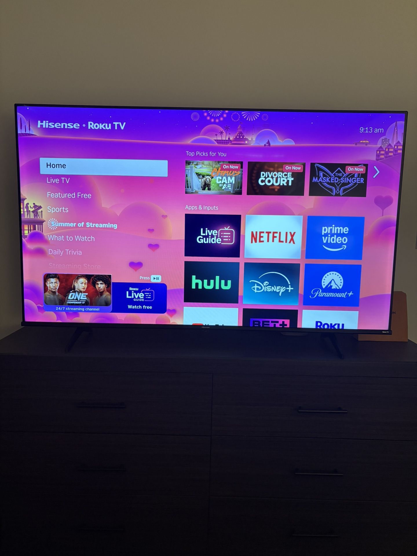 58” Hisense Roku (3 Months Old)