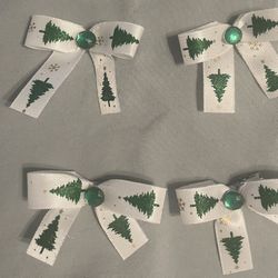 Mini Christmas Bow Clips 
