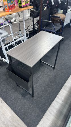 Gray office desk computer desk escritorio already assembled n ready to go