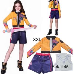 Kpop Demon Hunters Huntrix Rumi Cosplay Costume Girls 2XL Halloween 