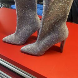 Aldo rhinestone boots size 8