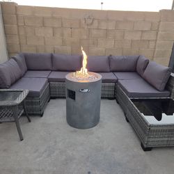 Beautiful New Patio Set With Fire Pit🔥🔥🔥
