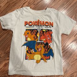 Pokemon Charmander Charmeleon Charizard Boys Shirt Medium