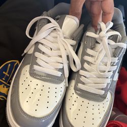 Grey/white Bape dooms size 8