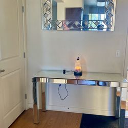 Mirror and table