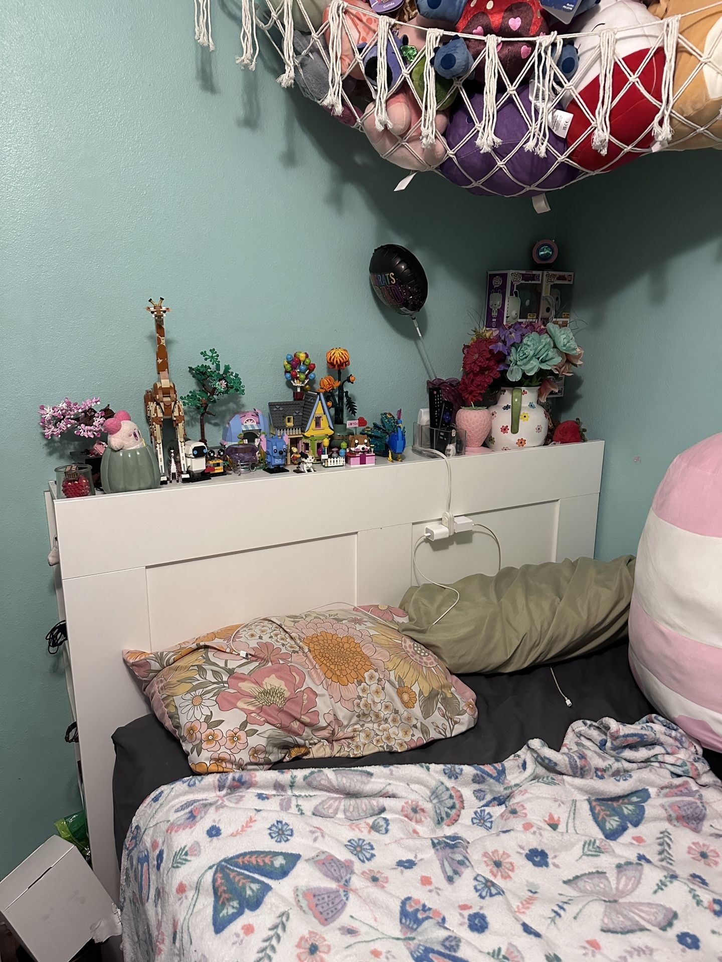IKEA Headboard With Storage Shelves
