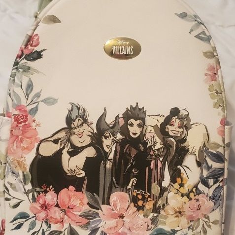 disney villains floral mini backpack Glow in the Dark  Roadkill13 Your villain era of style is waiting for you Disney Loungefly Villains Triple Pocket
