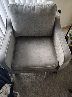 Grey accent chair