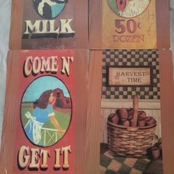 4 vintage table placemats