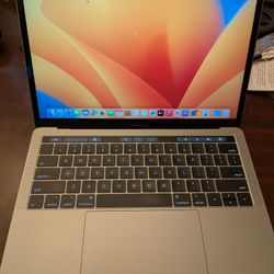 MacBook Pro 13" 2017 Retina TouchBar Intel Core (contact info removed) 8GB Ram 512GB SSD Ventura New Battery , Charger. 