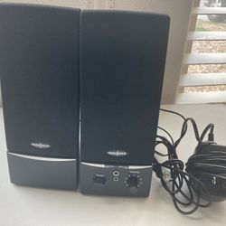 Insignia Two-Piece Stereo Amplified Speaker Multimedia System for TV, Computer, and Laptop