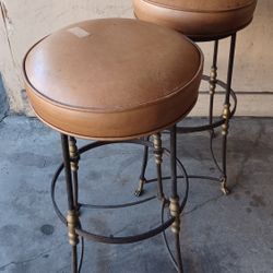 Iron  stools / Chair Pair