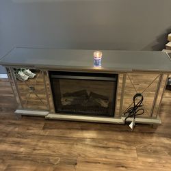 Electric Fire Place With Storage 