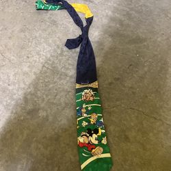 Vintage Disney Silk Football Theme Necktie 