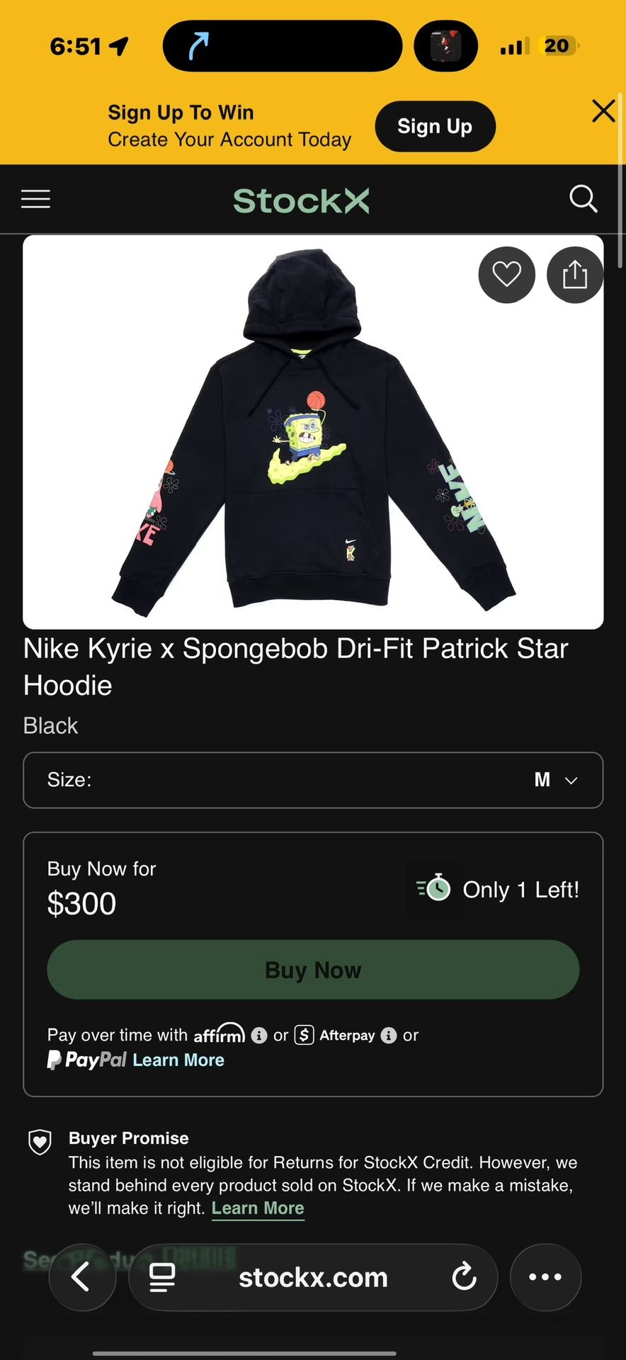 SpongeBob Nike Hoodie