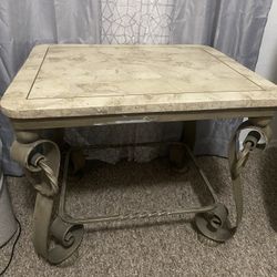 Marble Top End Table 