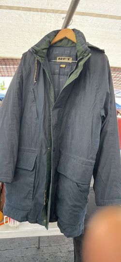 RFT Navy Blue Hooded Parka Jacket