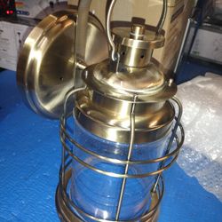 Antique Brass Finish Brand New LED Outside Wall Mount Light