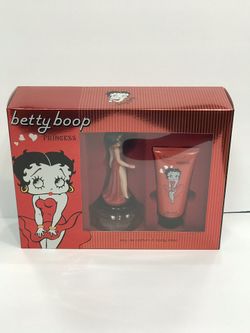 Betty Boop perfume for women. Large size gift set includes perfume and 3.4oz body lotion. Original brand new in the box