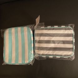 Cute Striped Makeup/Toilet Bag - New.