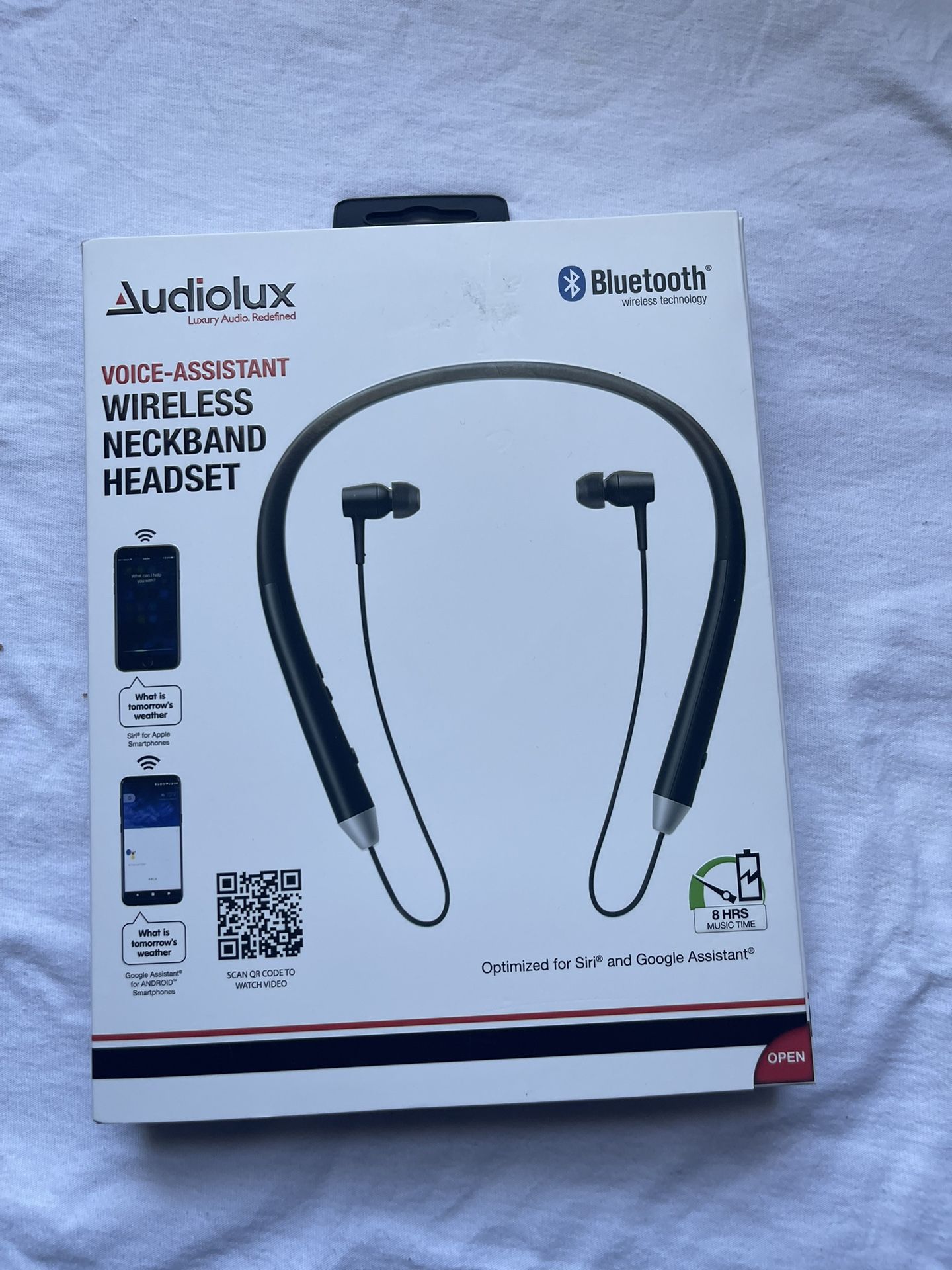 Odash VA-NBH-6-1152 Voice Assistant Wireless Neckband Headset, Black