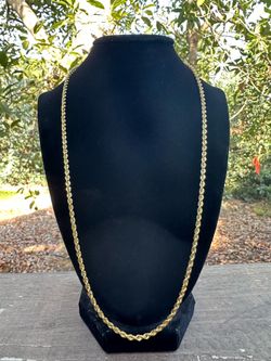 14k Gold Rope Chain 24inches 3mm 8.2 Grams