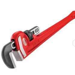 RIDGID 24 in. Straight Pipe Wrench for Heavy-Duty Plumbing, Sturdy Plumbing Pipe Tool with Self Cleaning Threads and Hook Jaws